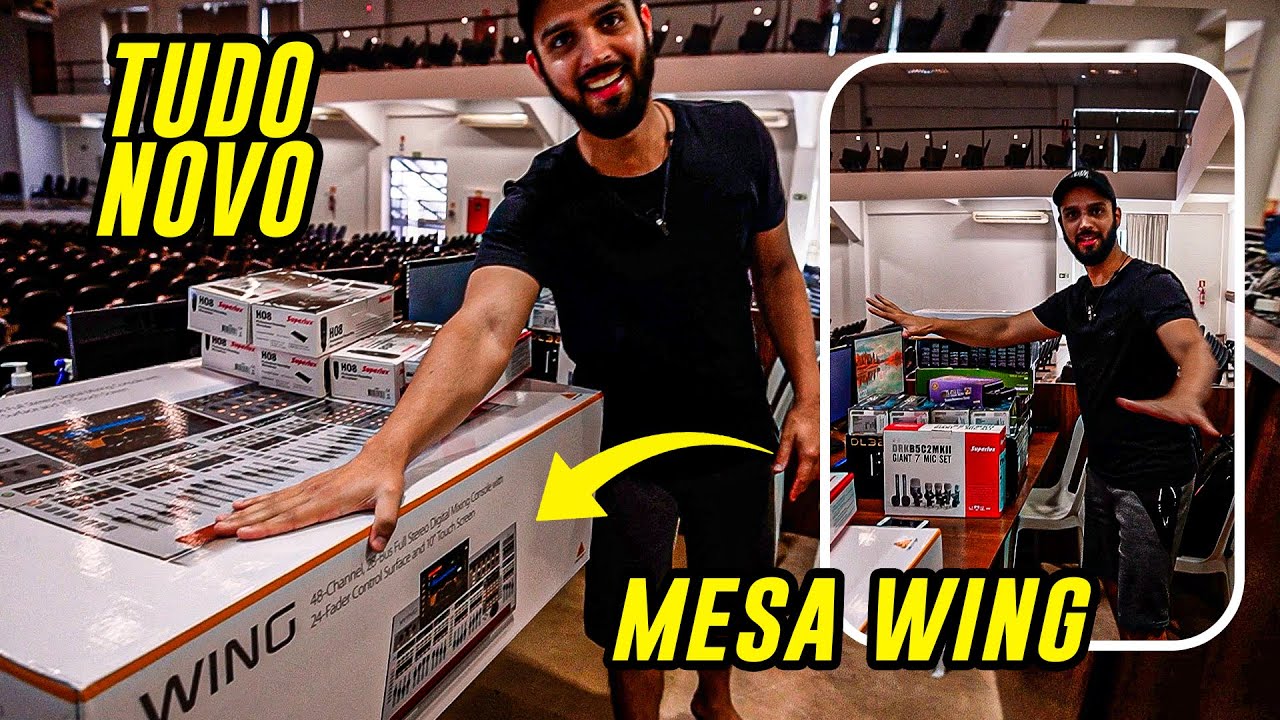 VEJA RENOVAMOS TUDO - MESA DE SOM e MICROFONE! (WING)