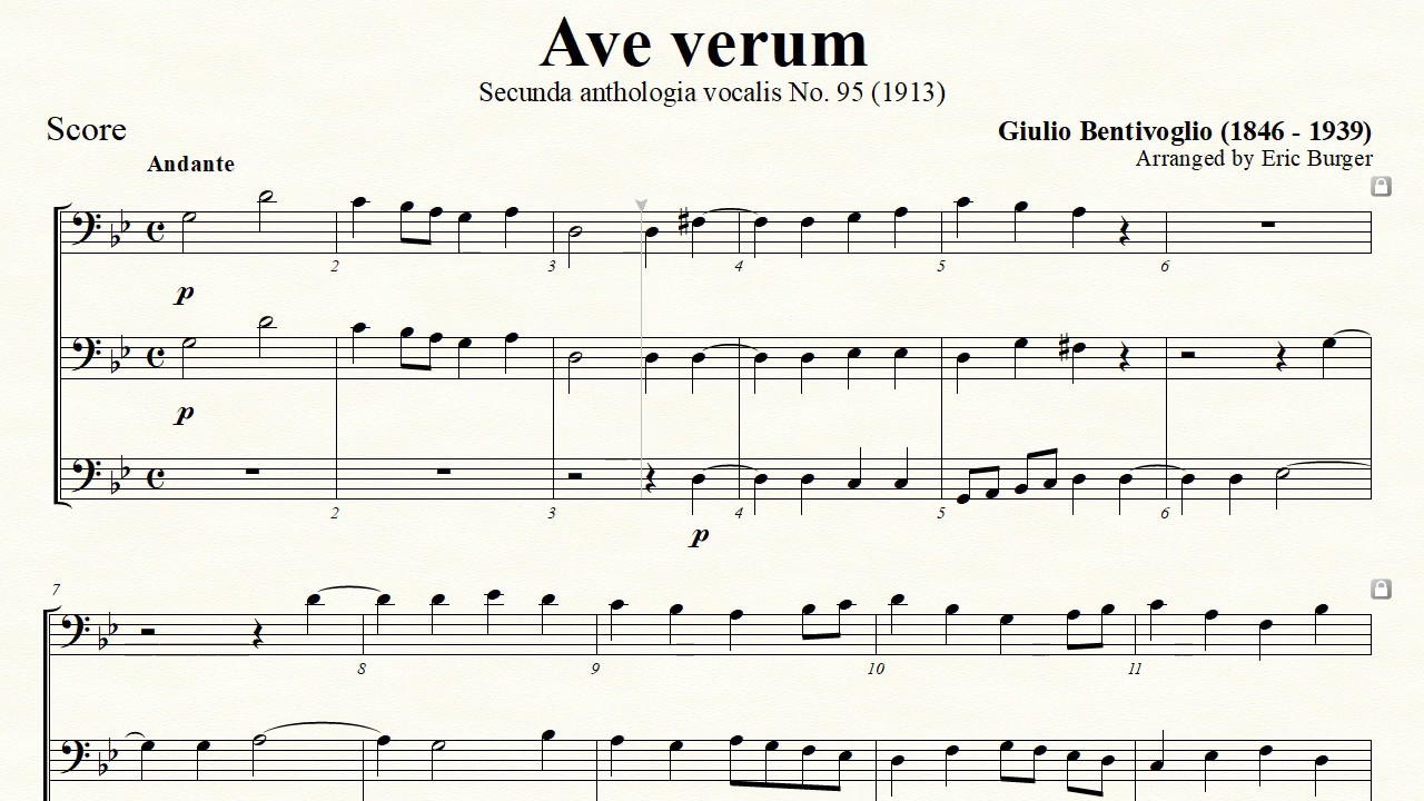 Ave Verum - Giulio Bentivoglio for Trombone Trio