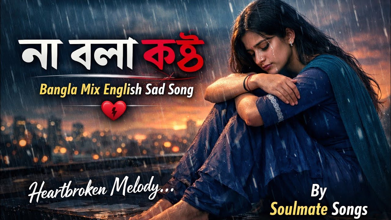 Na Bola Kosto | Bangla Mix English Sad Song 2026 💔 | Emotional AI Song