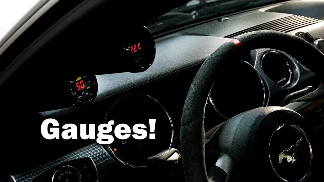 Mustang AEM Boost & Fuel Pressure Gauges Install