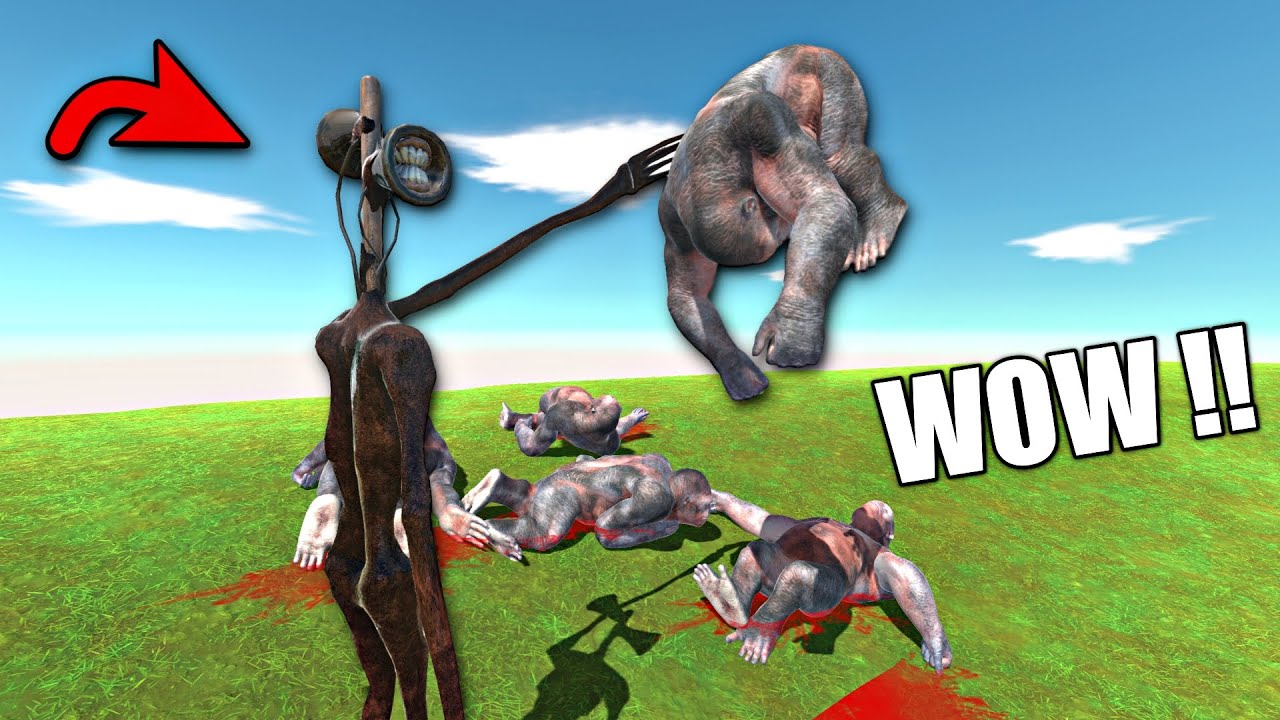 Siren head !!! เจ้าปีศาจหัวลำโพงสุดโหด (เเรกเยอะมาก) - [Animal revolt battle simulator]
