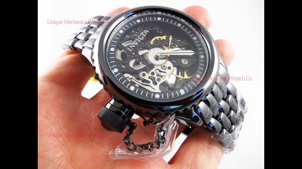 Invicta Watch 1927 Russian Diver Mechanical Skeleton Dial Ceramic
