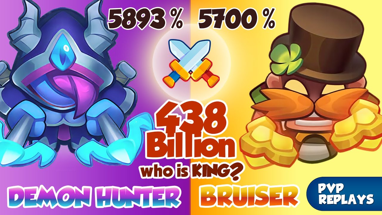 INSANE 438 BILLION DEMON HUNTER tried to Beat BRUISER Again! Surprising Result! PVP Rush Royale