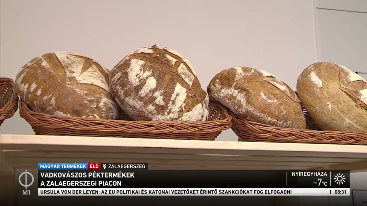 Vadkovászos péktermékek a zalaegerszegi piacon – M1 Ma reggel 2023-02-10