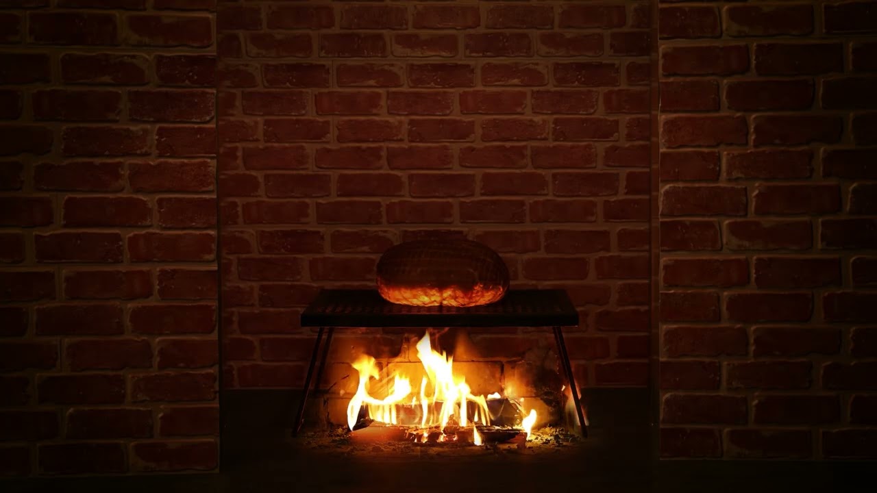 Ham Roasting on an Open Fire