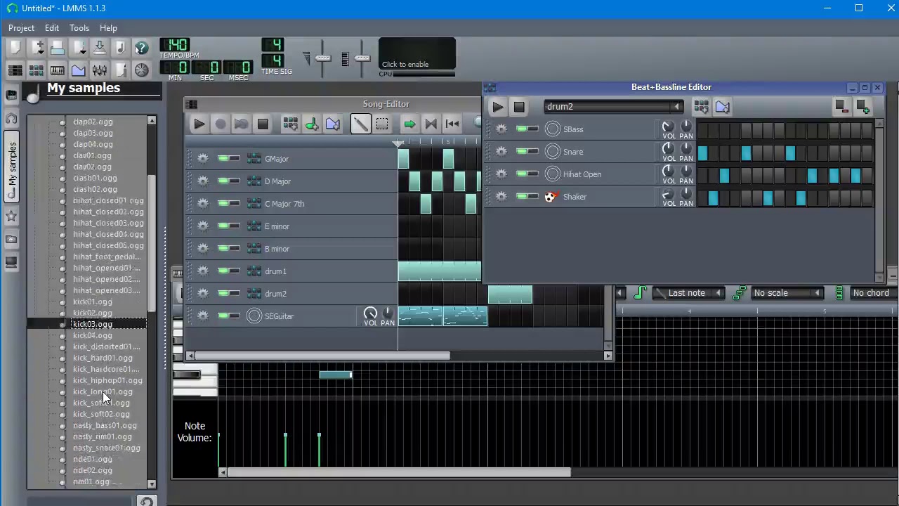 Making music in LMMS