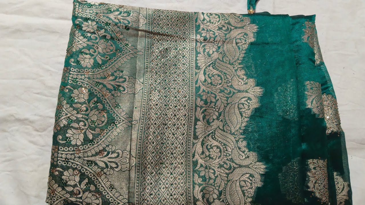 Organza hotfix stone work saree design collection#saree #organjasilkhotfixsaree #newlatestdesignsare