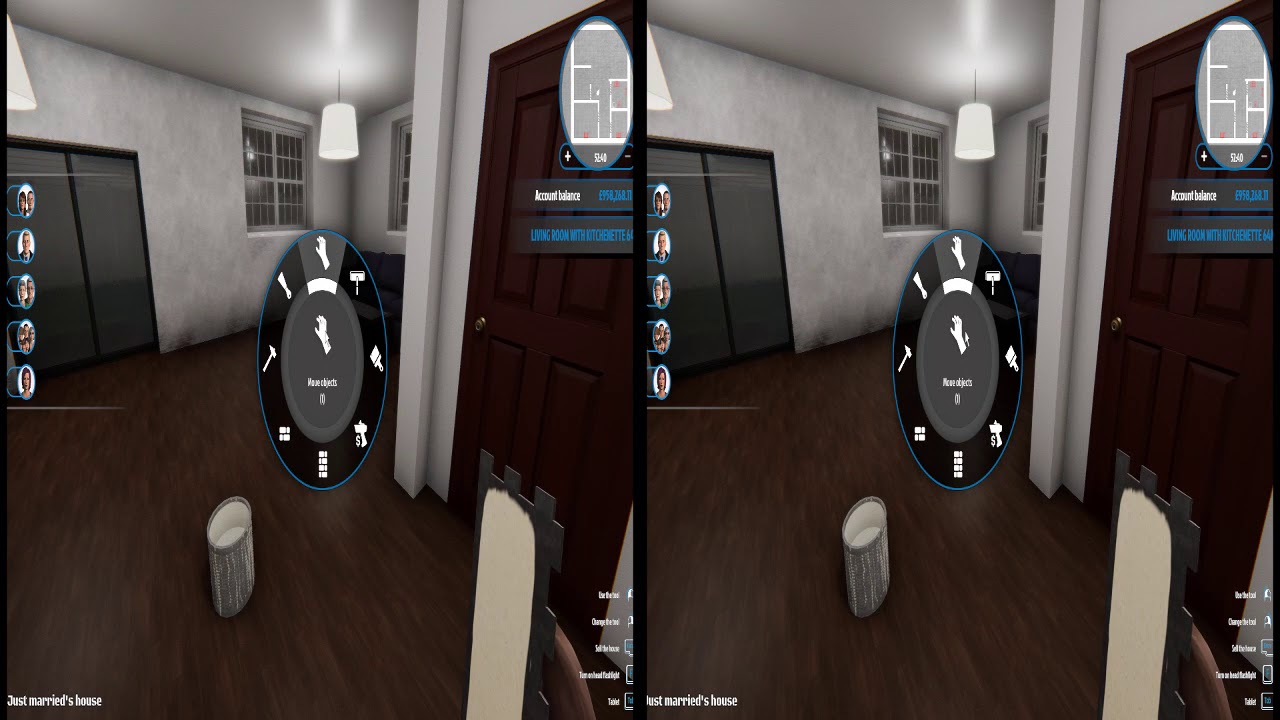 This my Test  with Tridef 3D with House Flipper in Sony VR