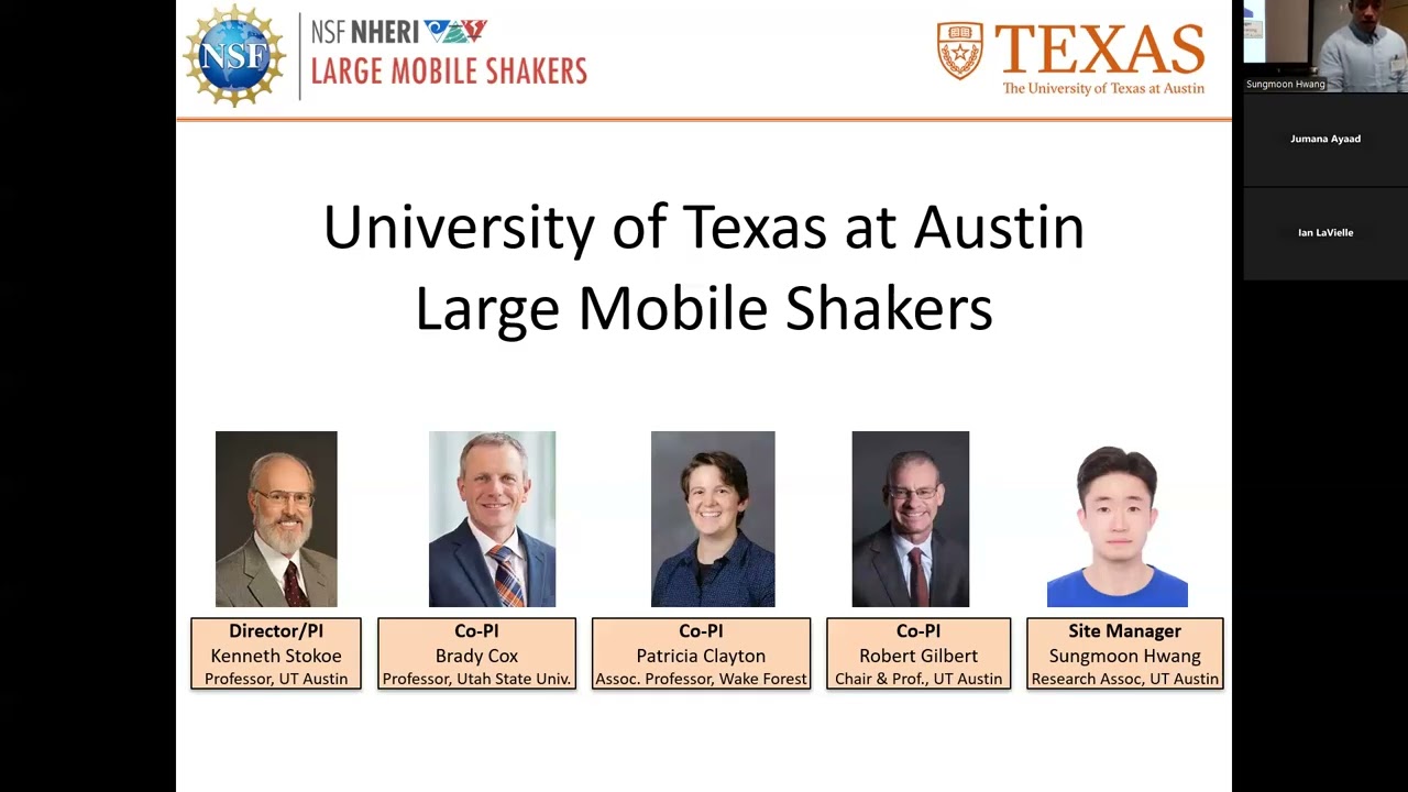 NHERI@UTexas Workshop on Field Nonlinear Cyclic Shear Measurement in Soil - PART 1 | September 2025