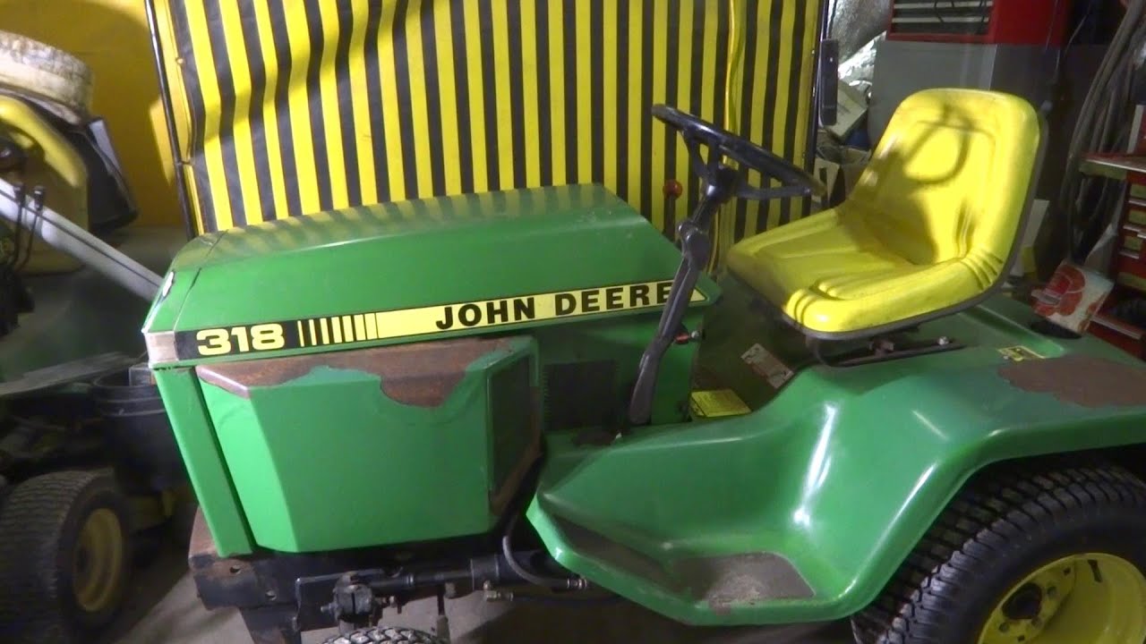 JOHN DEERE 318 WITH STARTER ISSUES PART 1