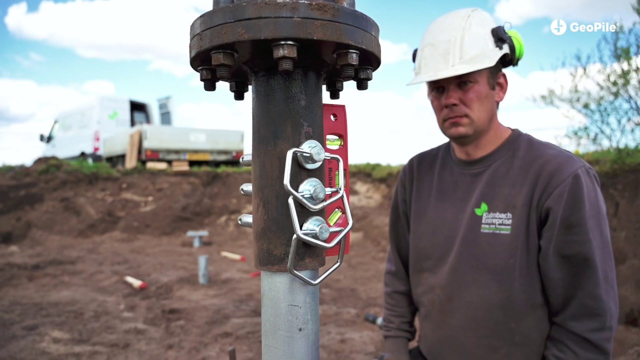 Vibrationsfri pælefundering til større byggerier - GeoPile® Skruepæle