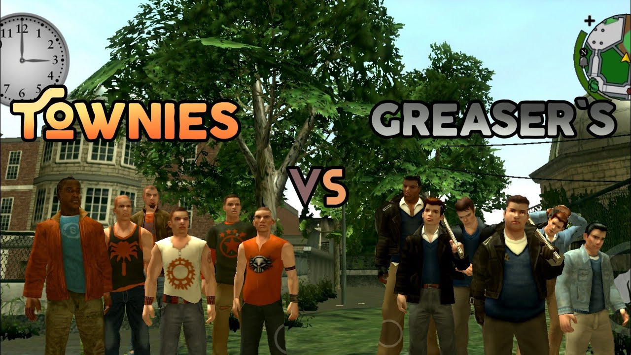 Bully A E - Greaser's VS Townies (No Leader & Second Leader) (III - Fights) (Full HD)