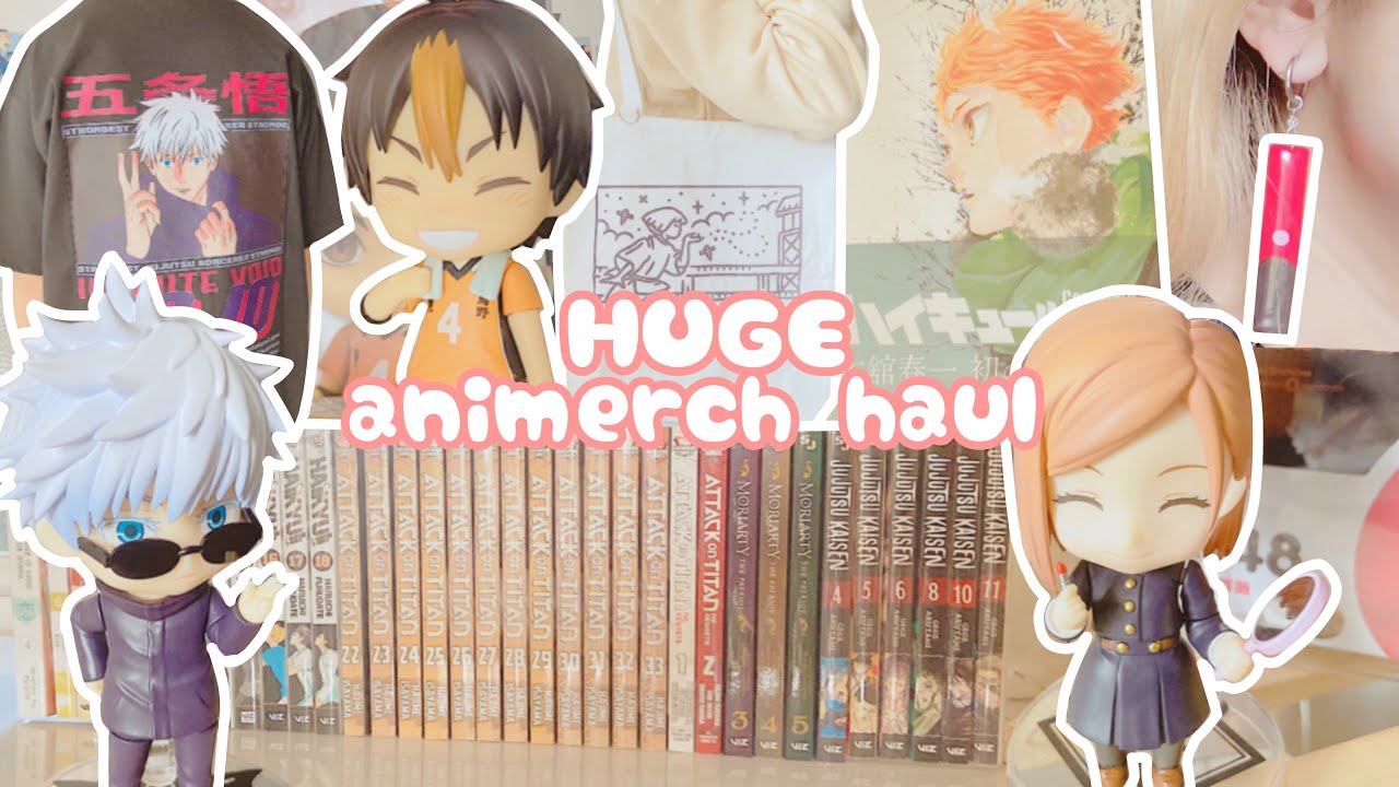 HUGE anime merch haul 🎴: manga, nendoroid, + more! (haikyuu, jjk, aot, one piece, tokyo revengers)