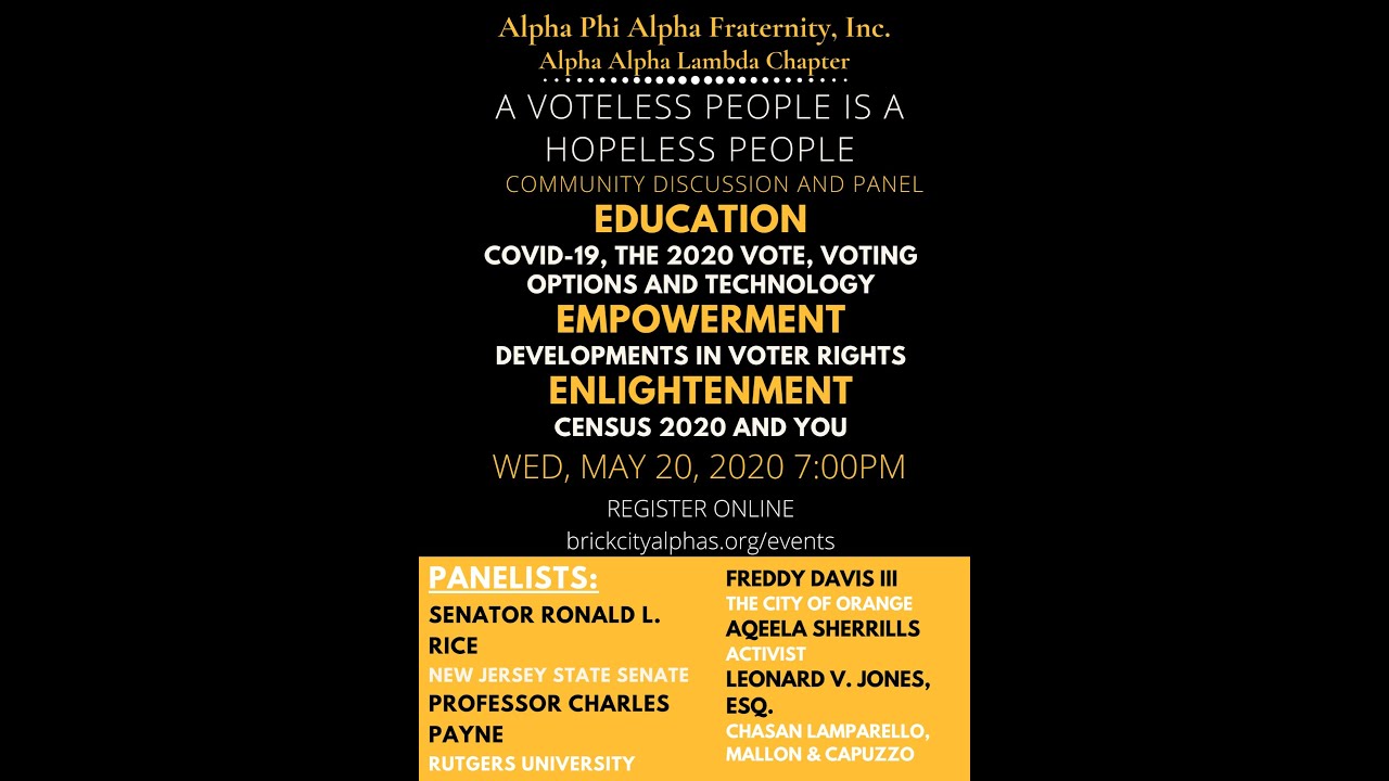 A Voteless People is a Hopeless People Community Panel Discussion