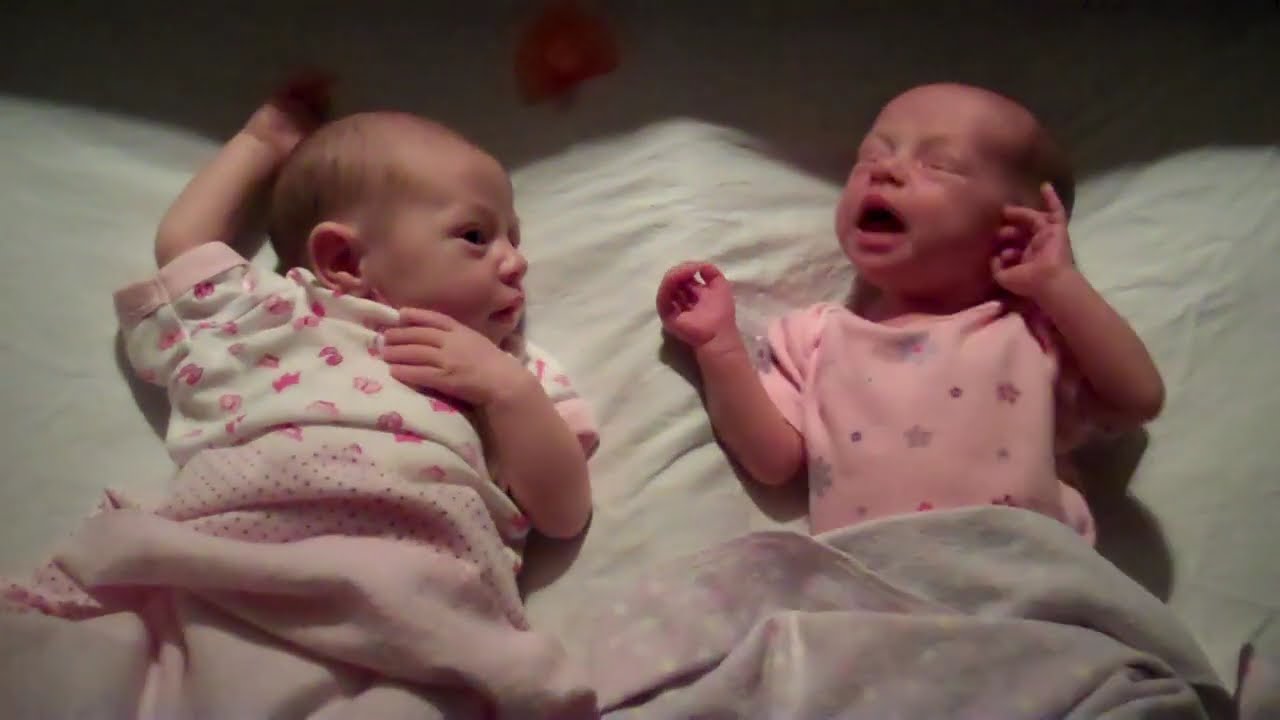 Baby Twins Talking
