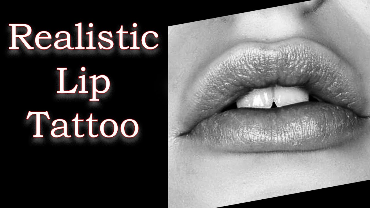 Realistic Lip Tattoo Time Lapse