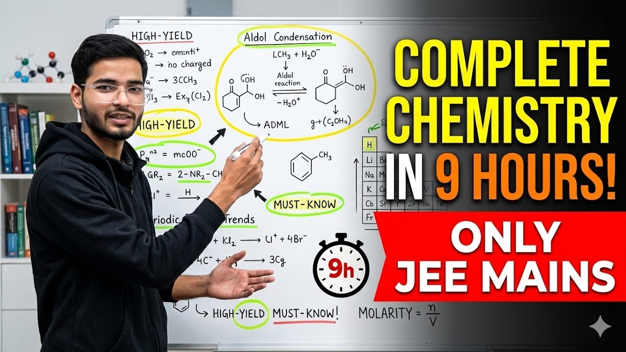 Complete JEE chemistry in 9 Hrs | Most important topics !