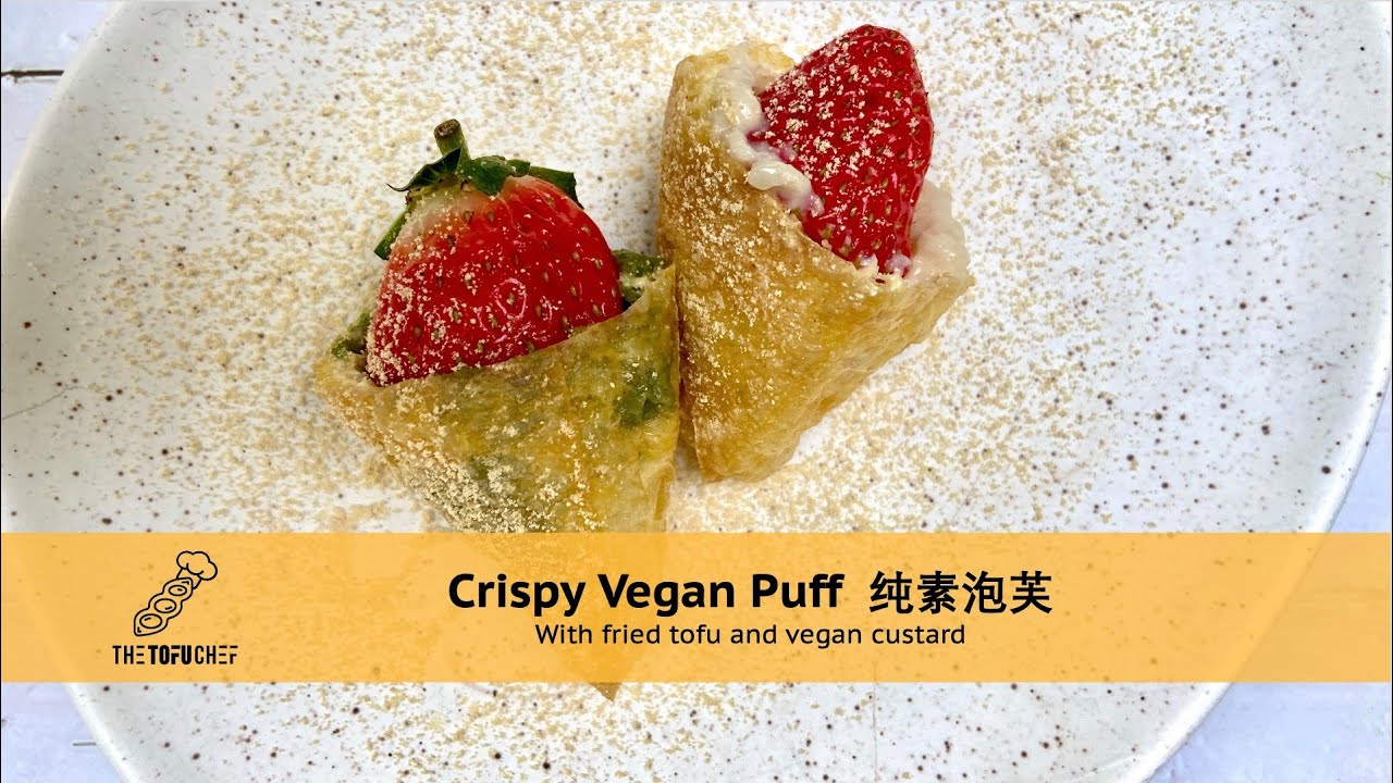 TheTofuChef | Ep6 - Crispy Vegan Cream Puffs (Pâte à Choux) with Vegan custard included! 纯素泡芙