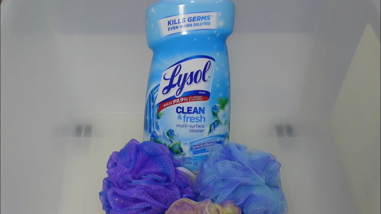 ASMR SPONGE SQUEEZING - Lysol Waterfall Splash and Mineral Essence ⛲️🏔️