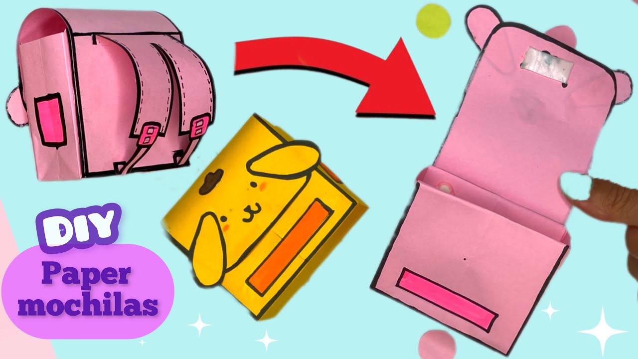 Como fazer uma mochila de papel de cachorro | coisas de papel | origami mochila