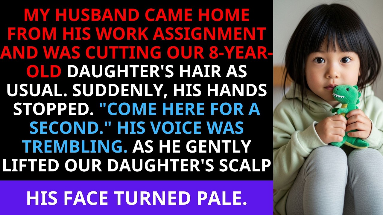 My husband was cutting our daughter's hair when he discovered something horrifying.