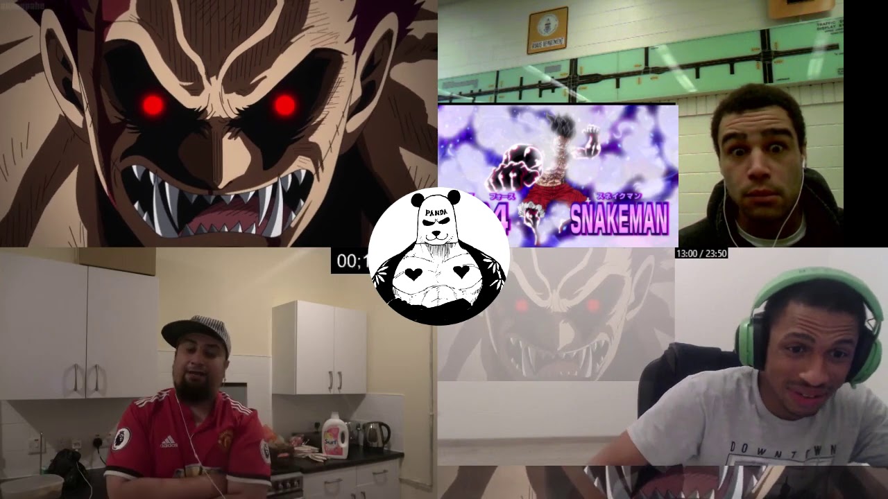 luffy snakeman vs katakuri reaction mashup - one piece