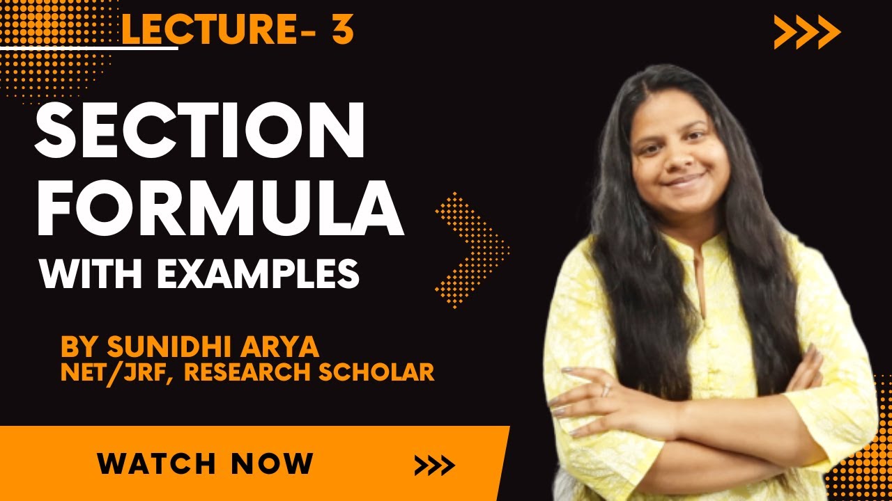 SECTION FORMULA WITH EXAMPLES | CO-ORDINATE GEOMETRY | MATHEMATICAL ECONOMICS | BECC 102 | MEC 103 |