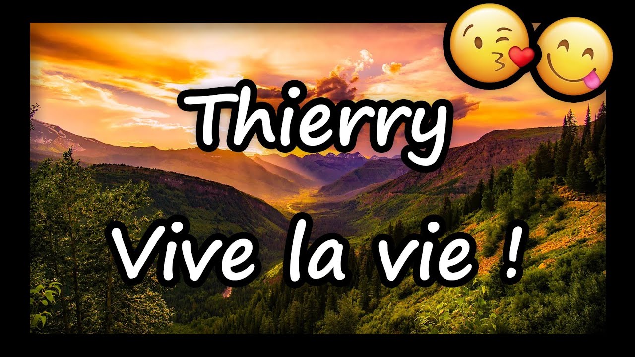 Thierry, VIVE LA VIE ET TOUS MES VOEUX (joyeux anniversaire Thierry, bonne fête Thierry)