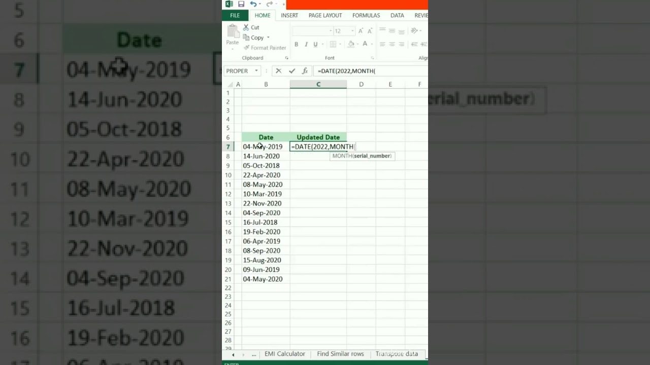 Excel Easy Tip 🔥 Change year in the date #shorts #viral #youtubeshorts #short