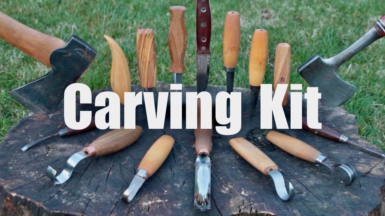 My Carving Kit - the Tools I Use.  Whittling a Spoon. Campfire Coffee