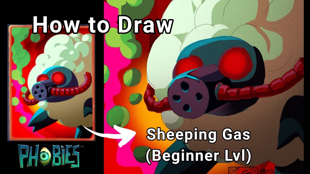 How to Draw Sheeping Gas from Phobies Game | SpeedPaint | CSP