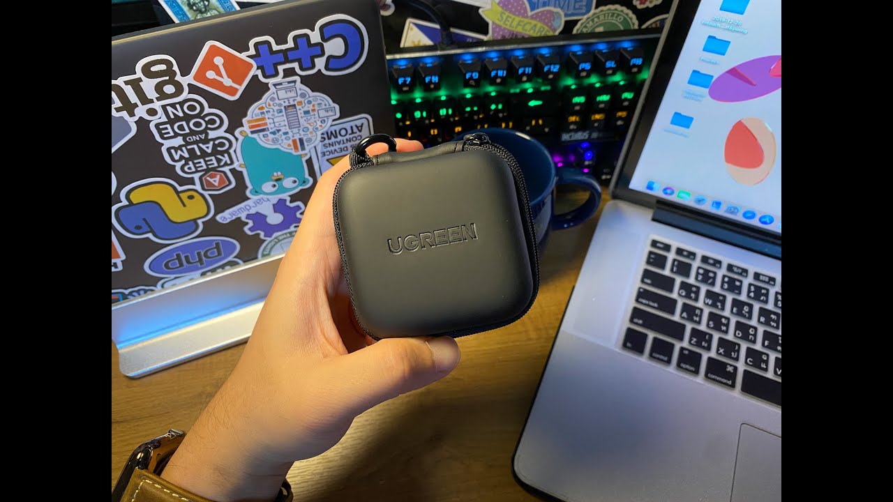 Unboxing  :  Ugreen Headphone Case Bag Portable Earbud Hard Box Storage