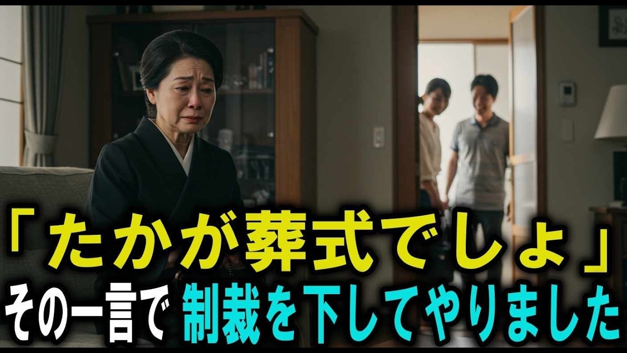 「たかが葬式でしょ」──夫の葬儀より旅行を優先した息子夫婦へ。母は静かに“手続きを始めました”