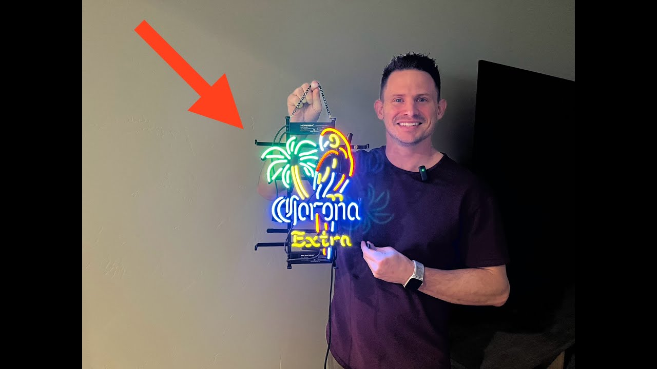 Review and Demo of Extra Parrot Lady Luck Metal Frame Neon Sign 42X32CM Real Glass Neon Sign Light