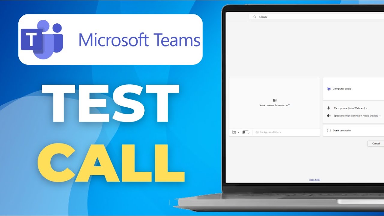 Как сделать тестовый звонок в Microsoft Teams