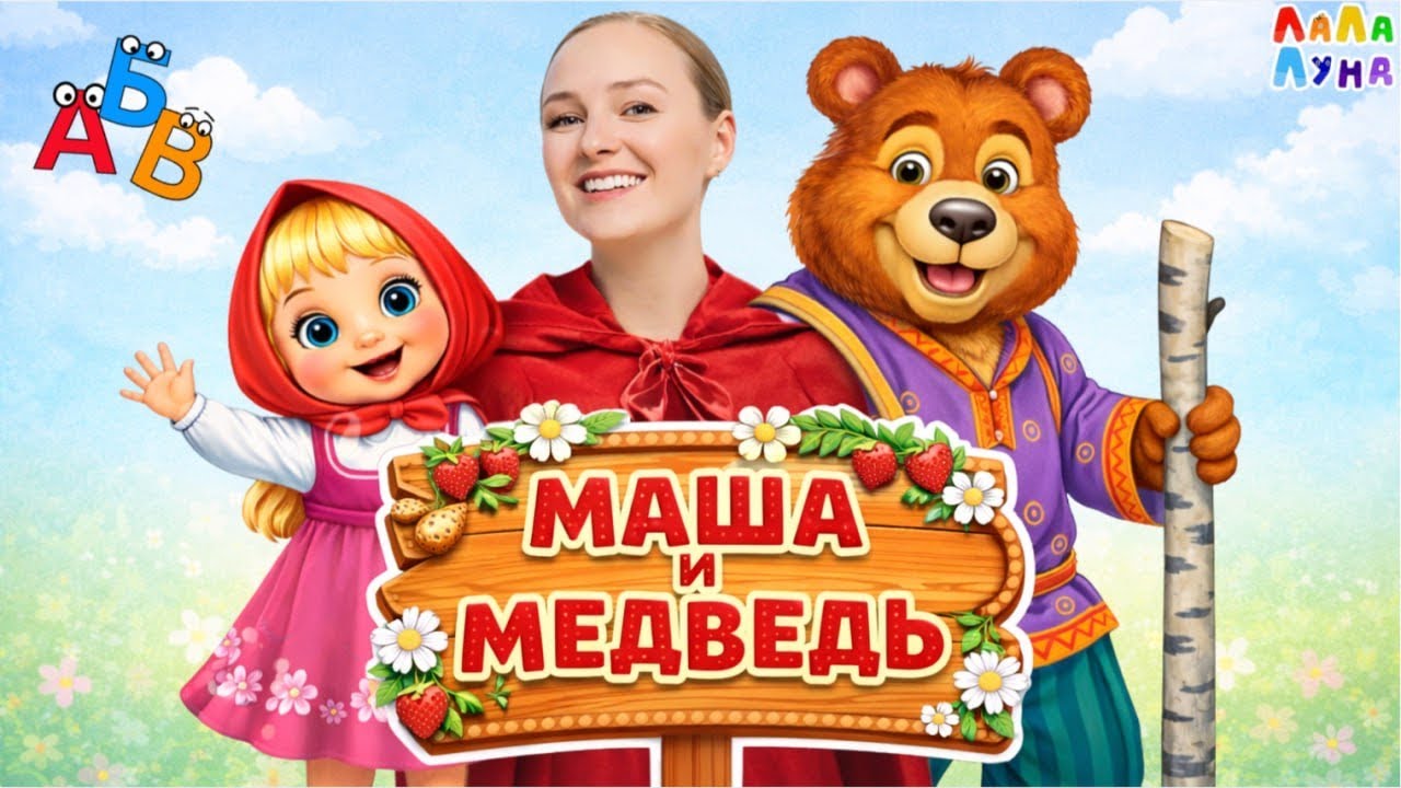 Сказка Маша и Медведь! ПРЕМЬЕРА на Канале ЛаЛаЛуна! Запуск Речи для Детей #машаимедведь