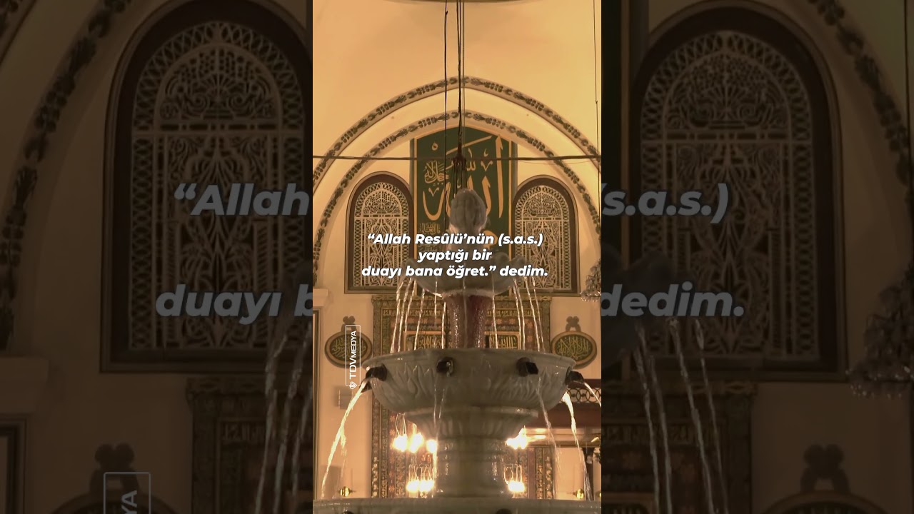 Hz Muhammed'in (s.a.s) yaptığı bir duayı &ouml;ğrenmek isteyen Ferve B. Nevhel'e Hz Aişe şu duayı s&ouml;yledi