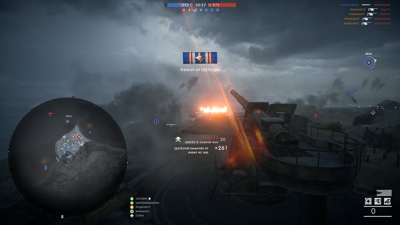Coastal Gun Vs L-Class Destroyer | Battlefield 1
