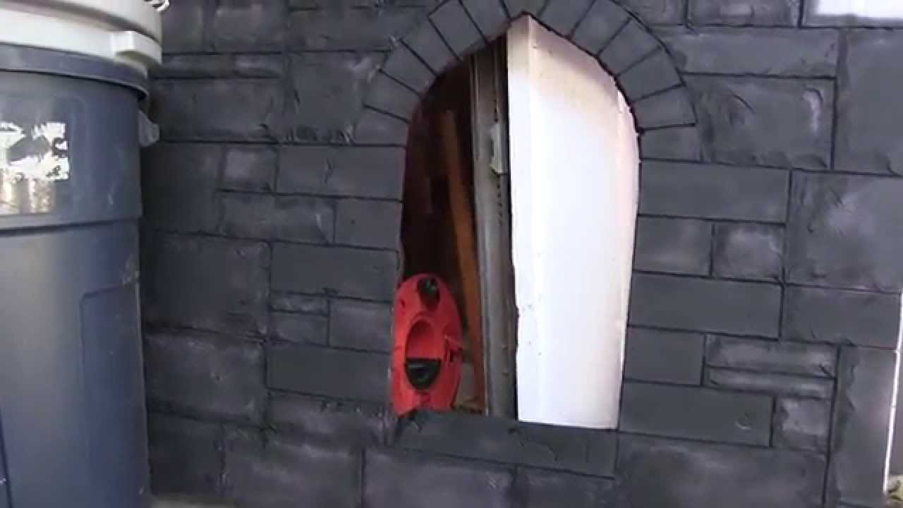Painting Pink EPS Foam for Faux Stone Look with Nikki (Plus a Haunted House Update!!!!)