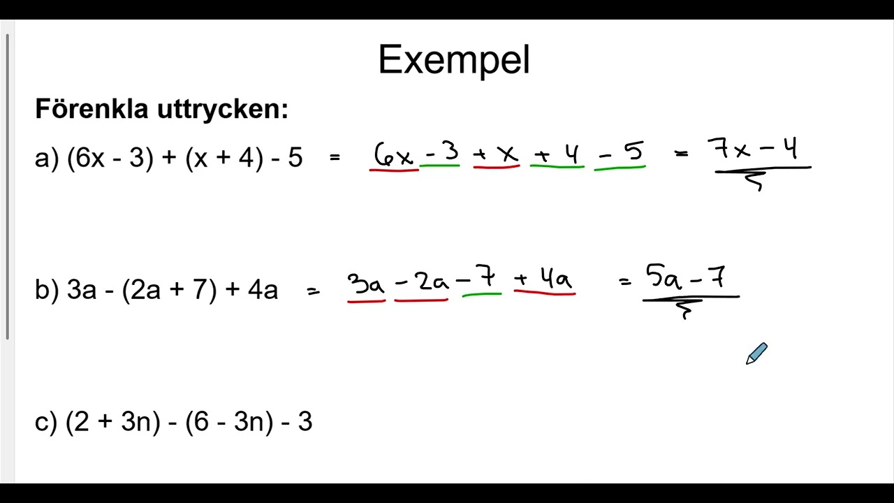 Matematik nivå 1b: Parenteser