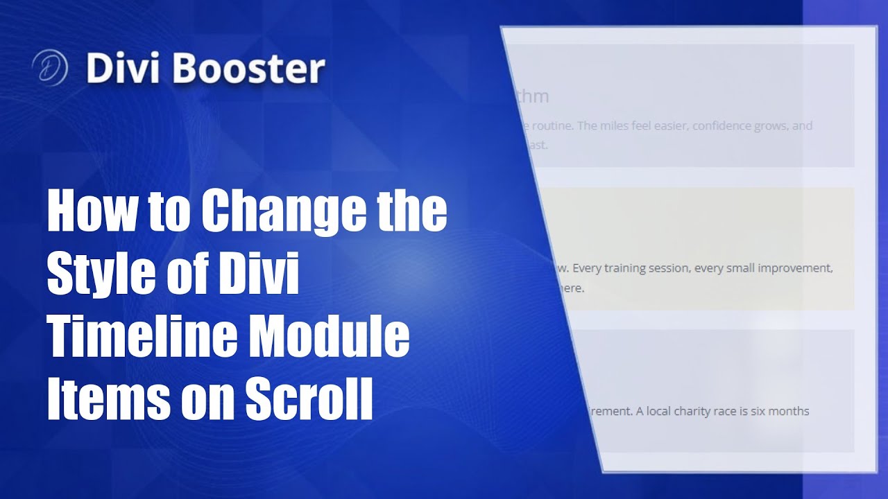 How to Change the Style of Divi Timeline Module Items on Scroll