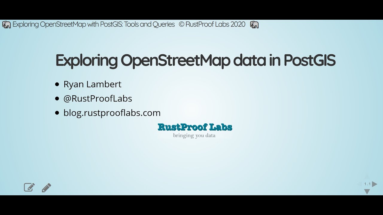 PostGIS and OpenStreetMap: Tools and Queries (3 / 6 in webinar series)