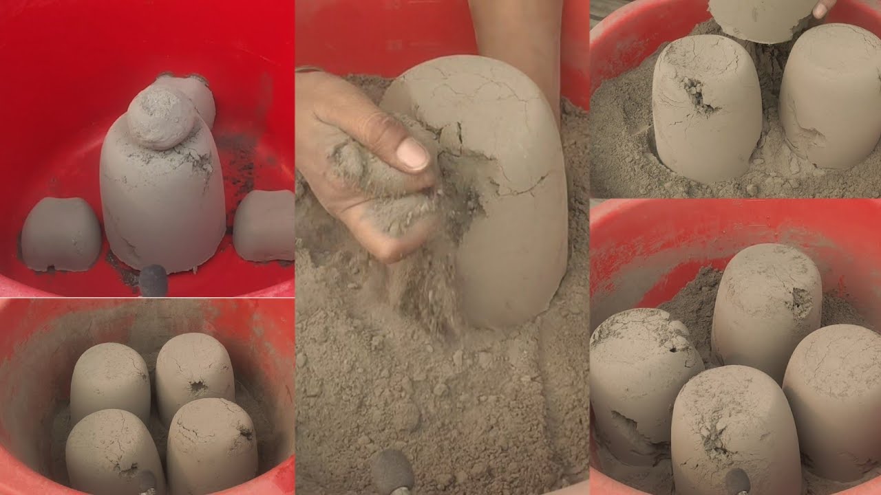 very soft dusty pure cement full dry crumbling | Asmr |