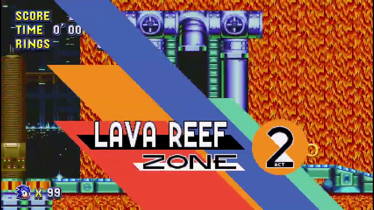 Sonic Mania - Alternate OST - Lava Reef Zone Gameplay