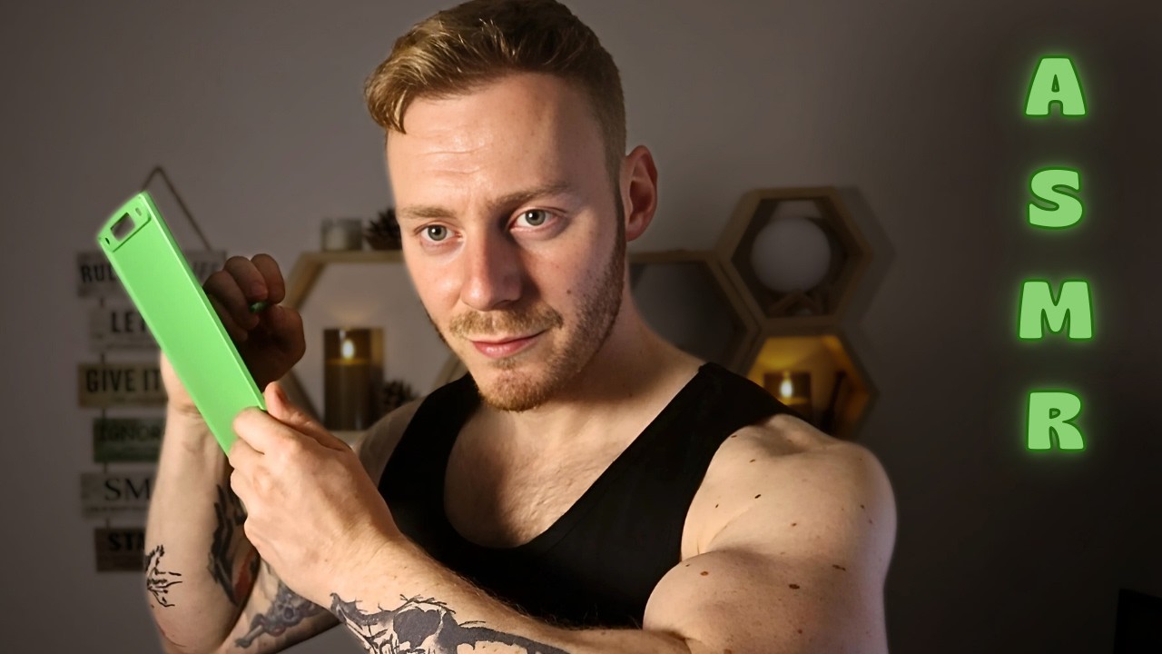 Gym Bro отслеживает ваш прогресс ~ ASMR | Измерение ~ Массаж
