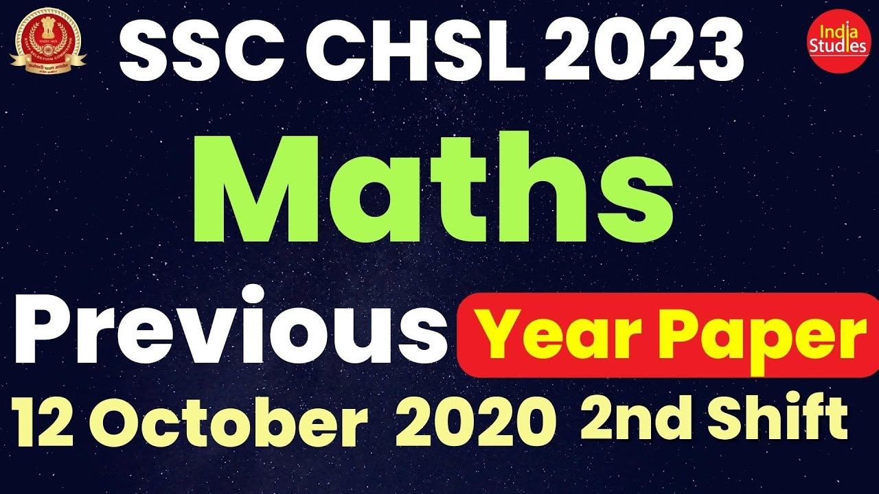 SSC CHSL 2020   12 October 2020 Shift 2nd Previous year paper By Mona Ma'am