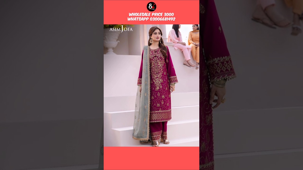 Asim Jofa Lawn 3pc Front Full Embroidered #asimjofa #lawn #embroidered #2025  #sicollection