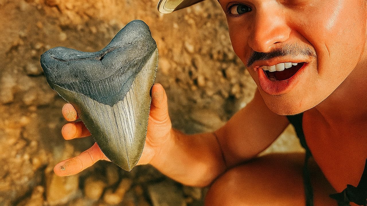I found a GIANT MEGALODON tooth while hunting for shark teeth!