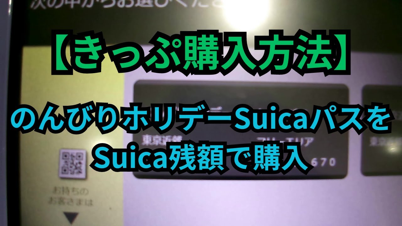 のんびりホリデーSuicaパスを指定席券売機でSuica残額にて購入
