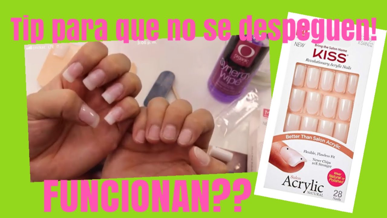 UÑAS KISS  DE SALON EN CASA? FUNCIONAN?| SI HACES ESTO NO SE DESPEGAN TAN FACIL!!!! | SoyCynthiaa